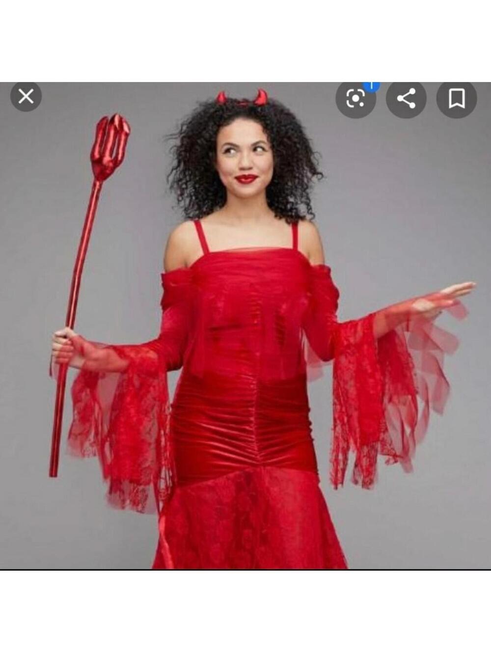 NEW Womens M 8 10 Chasing Fireflies Devil Costume Dress Outfit